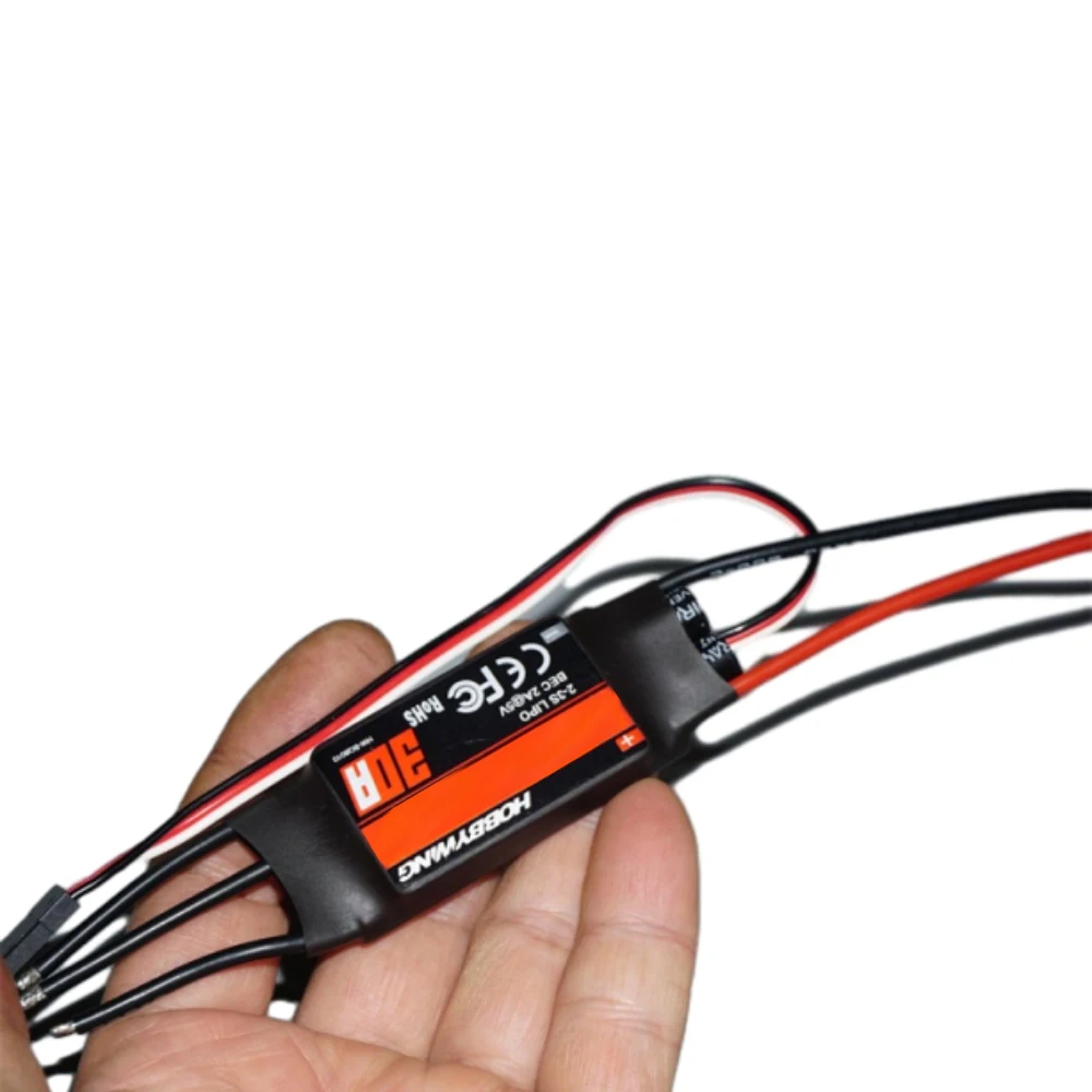 

2-3S 30A Aircraft Model Brushless Electronic Speed Control with bec 5V 2A Output Aircraft Model 6V-13V Brushless ESC Driver