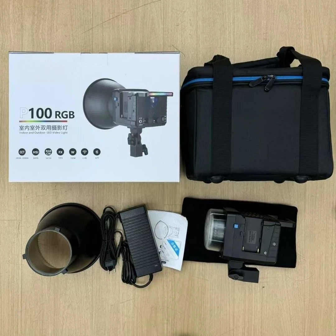 P100 RGB photography light, P100bi fill light, studio light for photography, portrait professional video