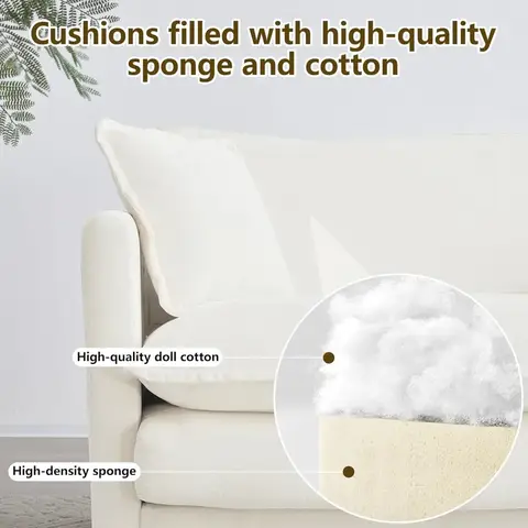 Modern Chenille Comfy Cloud Couch Loveseat Sofa - Modular Sectional Design for Living Room Bedroom 79.7 Inch Width