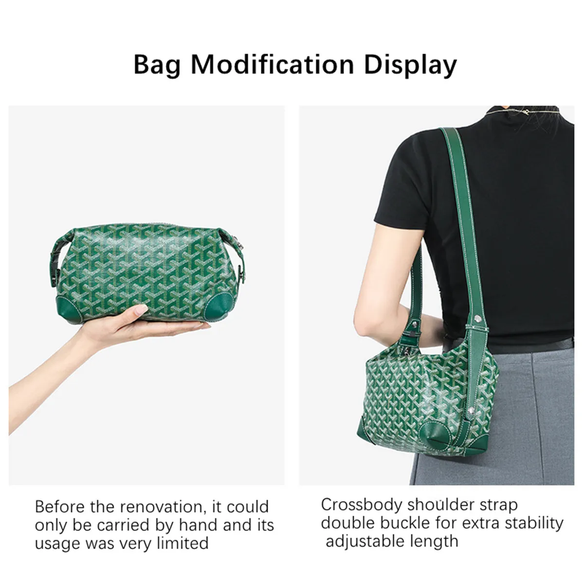 Extended Shoulder Replacement for Goyard Bowling 25 Toiletries Bag Crossbody Strap Handbag Modification Accessories Woman' Gift view 5