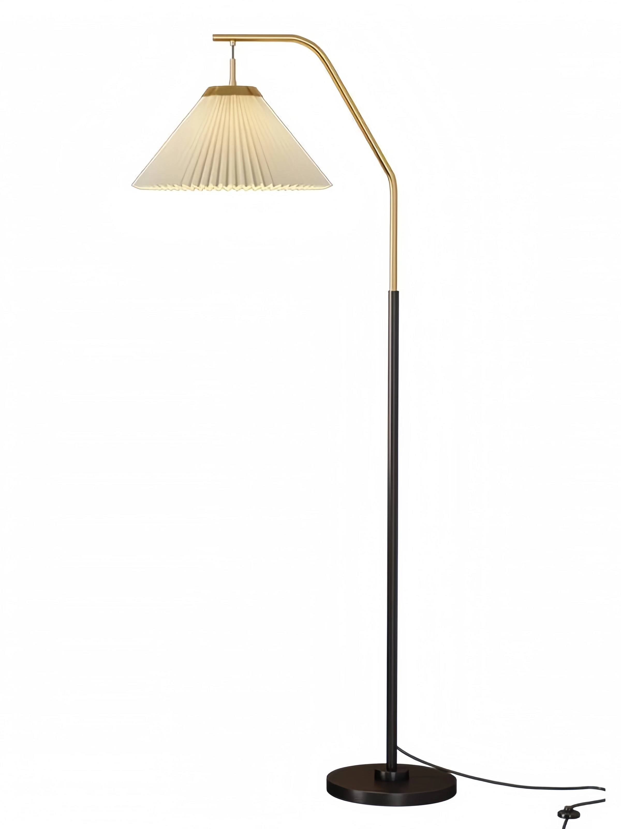 Sleek Black Floor Lamp, Minimalist Office Light with Adjustable Gooseneck, No Flicker & Eye Protection