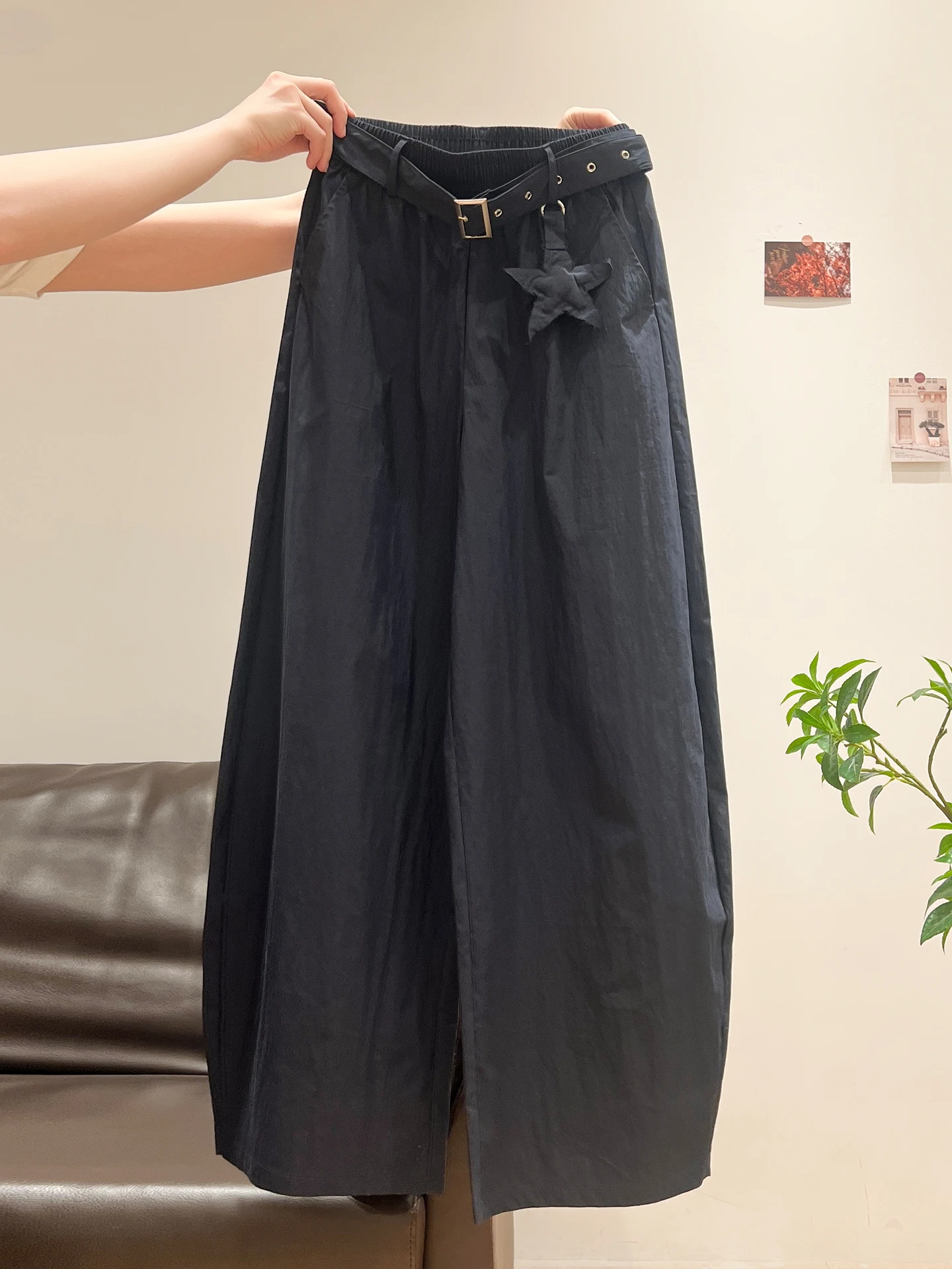 

Женские свободные прямые брюки с широкими штанинами в американском ретро-стиле, с поясом, карго, быстросохнущие, спортивные, длинные, весна 2026