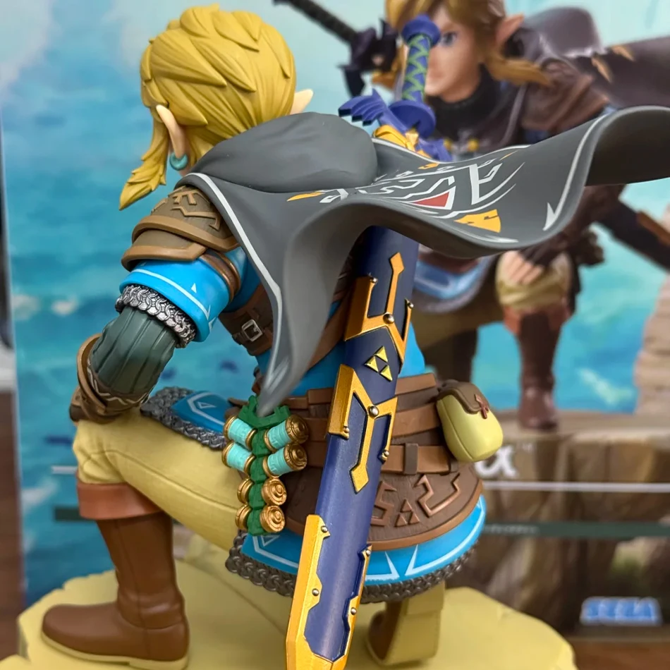 ฟิกเกอร์อนิเมะ ลิงค์ จากเกม The Legend of Zelda: Tears of the Kingdom ขนาด 12 ซม. ท่าทางยองตัว  โมเดลพีวีซี ของสะสม ของตกแต่ง ของขวัญ