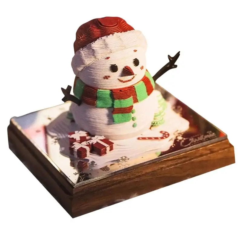 Zeitkalender 2027 Tischkalender 3D Abreißkalender Papierschnitzkunst Notizblock Weihnachts-Tischdekoration – Detail 8