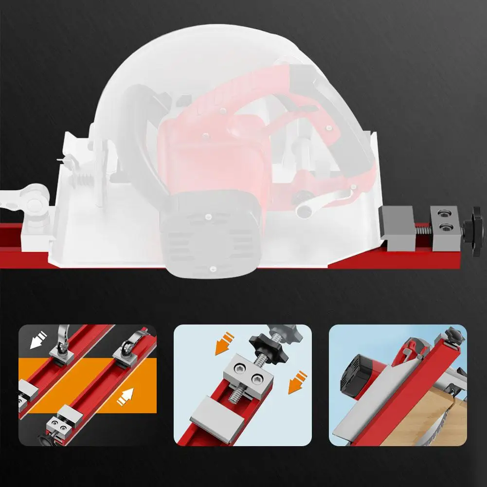 Направляющая для циркулярной пилы, прецизионная регулируемая опорная направляющая для режущего станка для деревообработки, прецизионная резка и фрезерная обработка