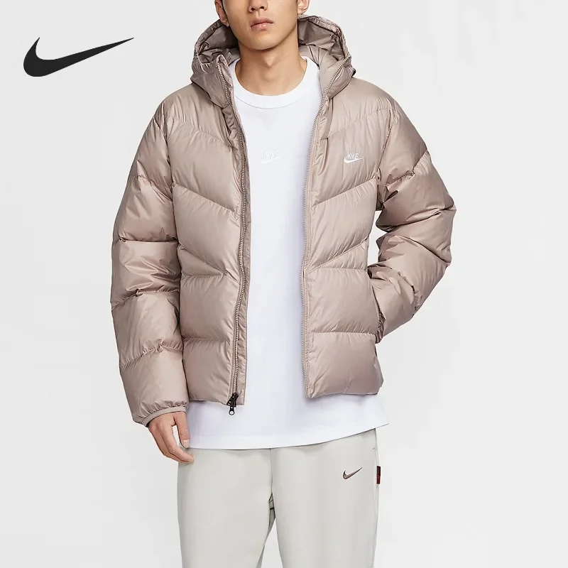 Nike Winter Men's Loose Windproof Hooded Warm Down Jacket HQ7791-245