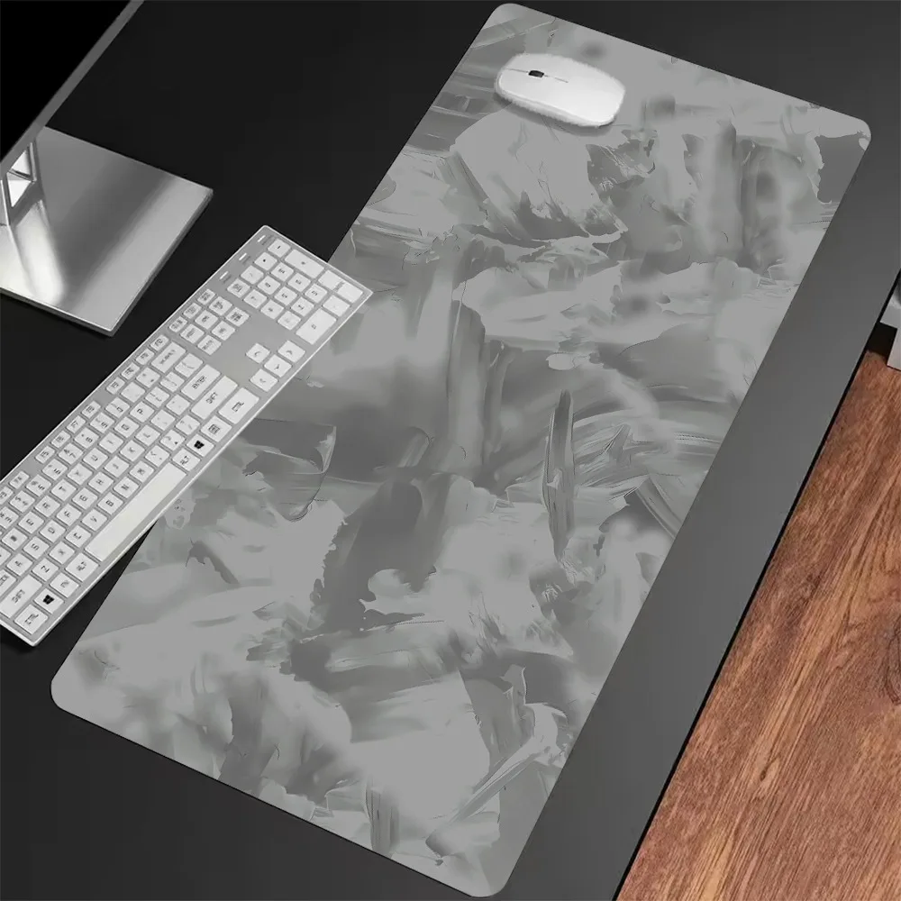 

Irregular Pigment Gray Black Ultra Clear Printing Game Mouse Pad Multi-size Edge Locking Non-slip Rubber Bottom Desk Mat