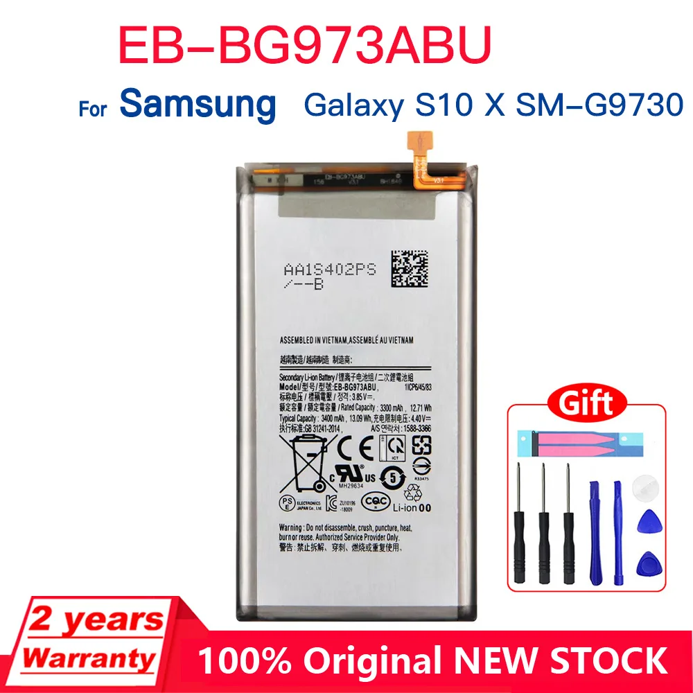 

Genuine Replacement Battery EB-BG973ABU For SAMSUNG Galaxy S10 X SM-G9730 S10 EB-BG973ABE Rechargeable Phone Batteries+Tools