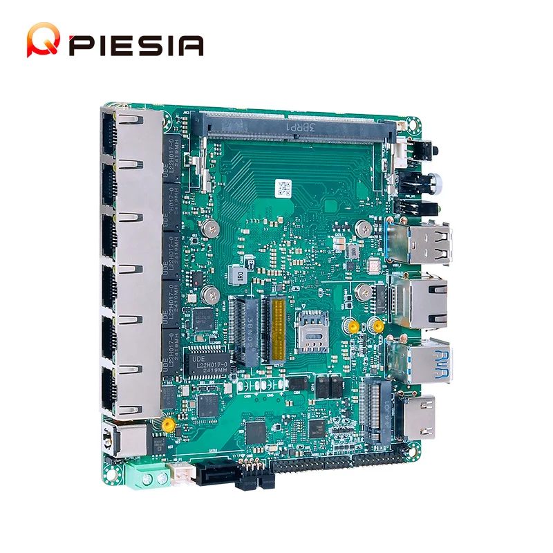 Piesia 6 Lan Port Pfsense Firewall Motherboard Intel 12th Gen N150 N100 N305 1*DDR5 16GB POE 2Com Embedded Nano Itx Motherboard
