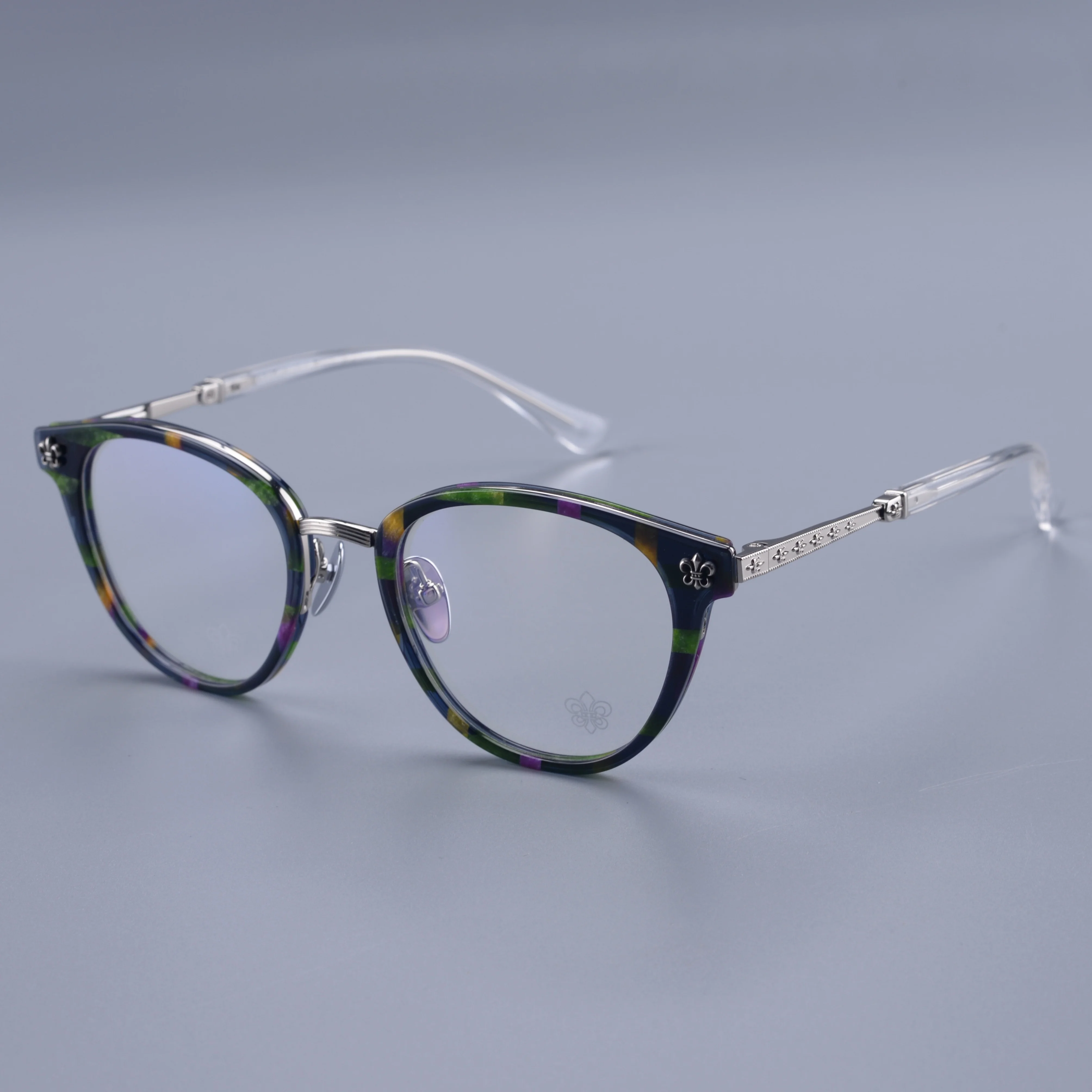 Fashion High end Brand Classic Design New Women's Luxury Glasses Casual Retro Titanium Alloy Carving Acetate Men's Glasses Frame