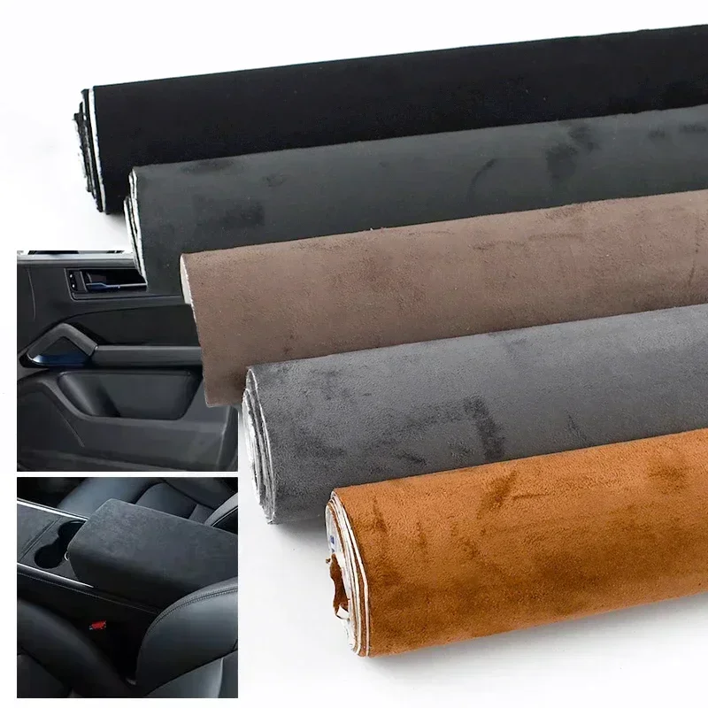 20x30 ซม./20x70 ซม./50x140 ซม.หนังนิ่ม Self-กาวผ้าสําหรับภายในรถ Trim หนา 0.8 มม.แพทช์ผ้ากํามะหยี่การปรับเปลี่ยนตกแต่ง
