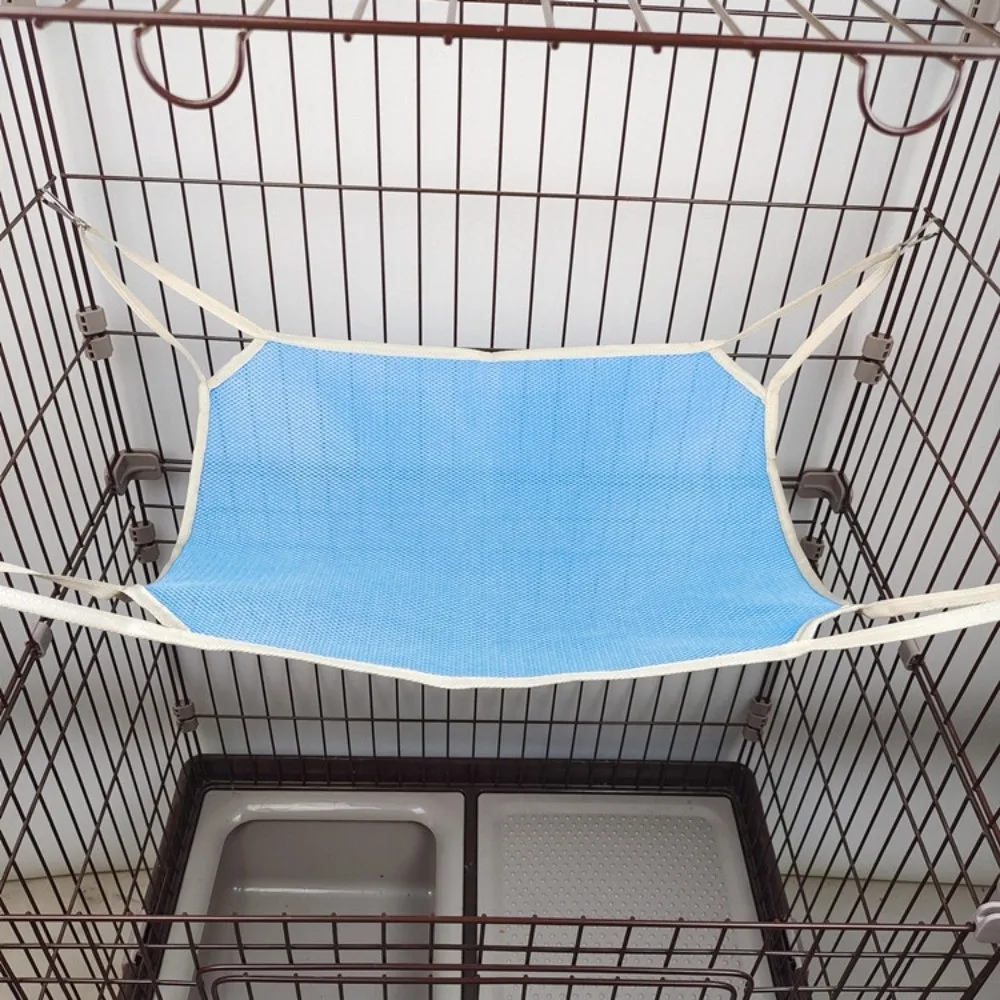 Breathable Mesh Cat Hanging Hammock Comfortable Wear Resistant Pet Cage Hammock Washable Cat Cage Swing Pet Sleeping