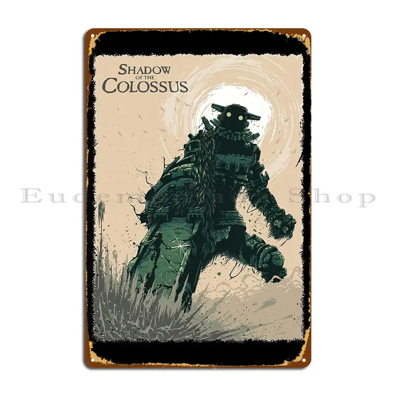 Shadow Of The Bossfight Battle Artwork Metal Plaque Poster Rusty Wall Decor Personalized Wall Decor Garage Tin Sign Poster