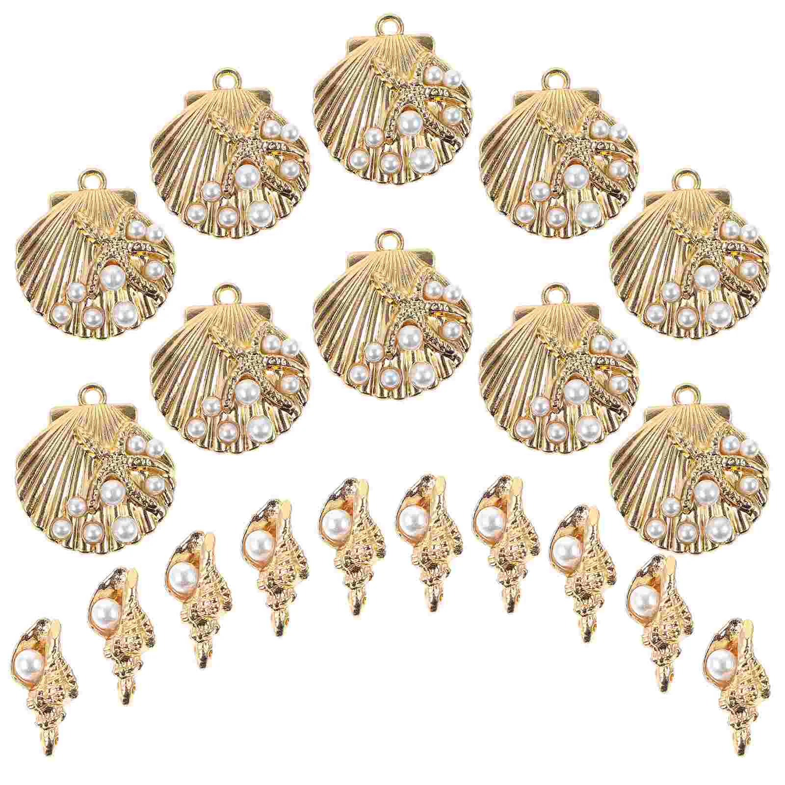 

20pcs Seashell Conch Pendant Alloy Jewelry Accessories for Earrings Bracelets Necklaces Making Sea Shell Charms Beads Decor