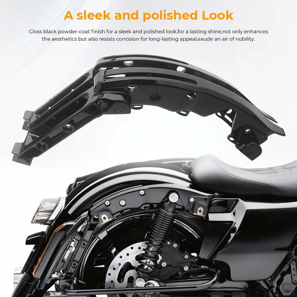 Motorcycle Black Fender Support Kit For Harley Touring CVO Electra Road Street Glide Road King Ultra Limited Special FLHXS 14-23