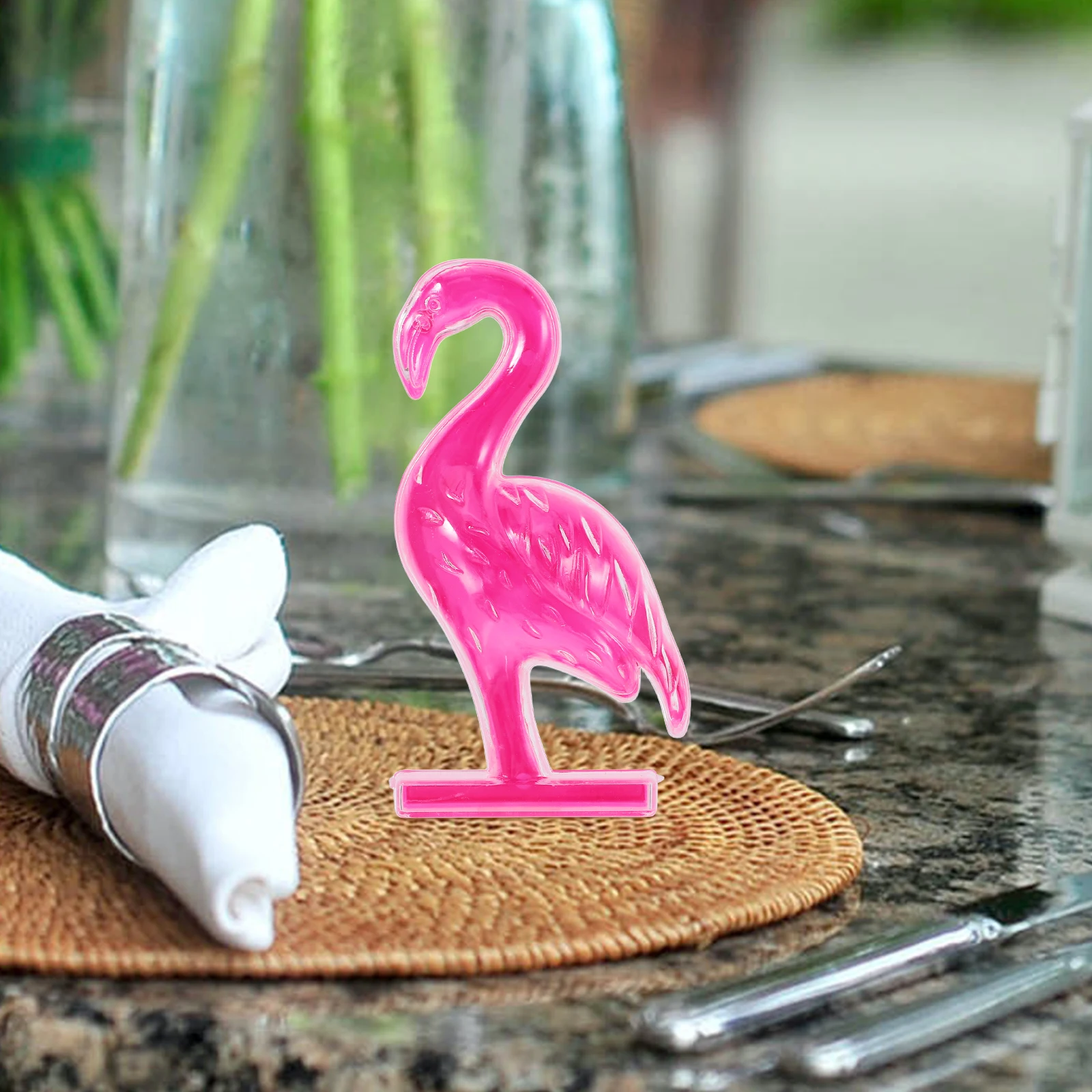 

12Pcs Creative Flamingo Shape Transparent Plastic Snack Box Lid Wedding Party Candy Container Travel Treat Case Decorative Favor