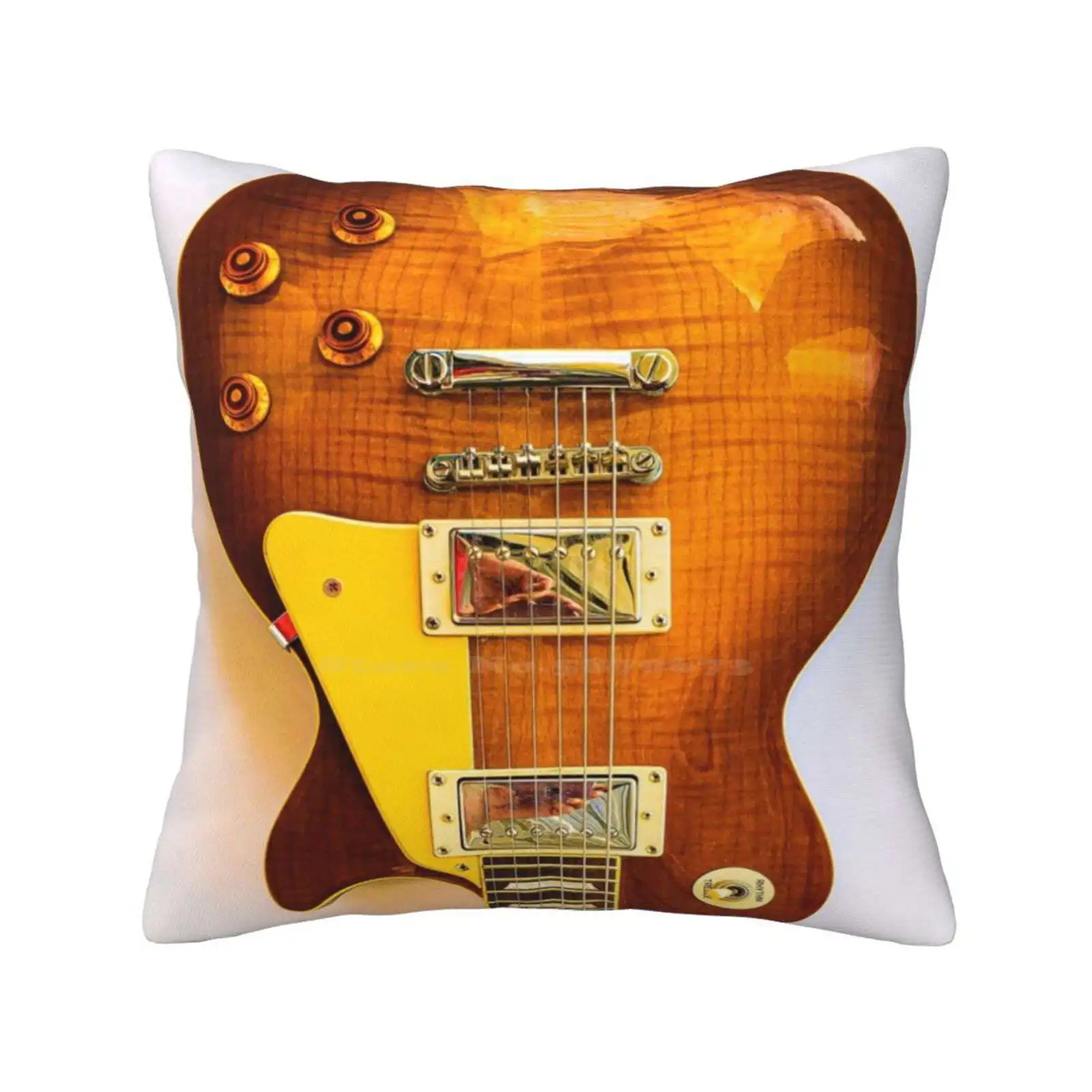 Electric Guitar Fashion Sofa Throw Pillow Cover Pillowcase Show Star Sounds Wood Music Instrument Song Pop Art Electric Guitarr