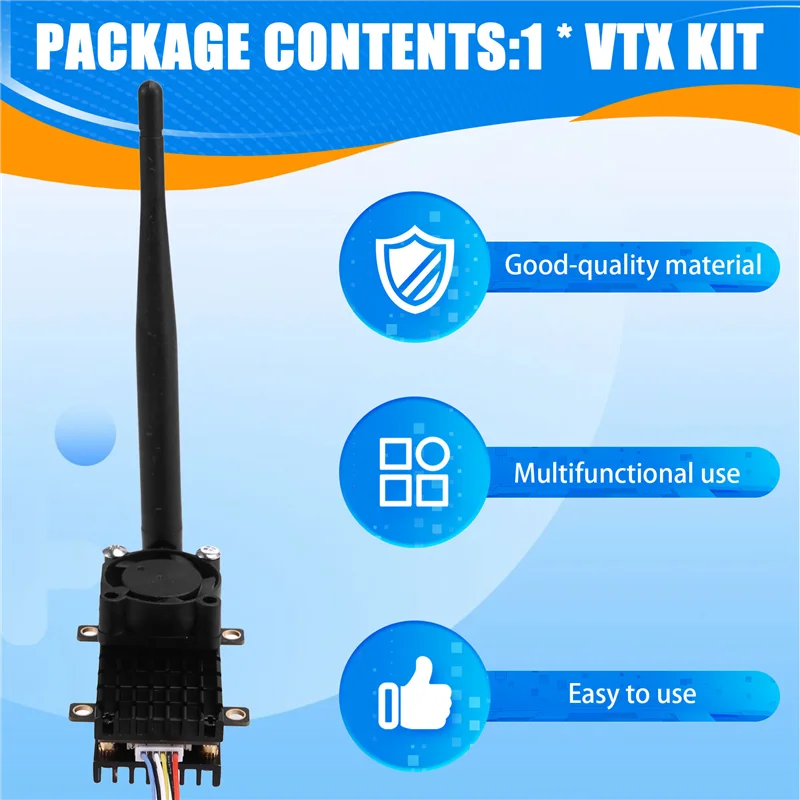 AA87 5,8 GHz 2 W VTX 64CH FPV Video Sender Eingebauter Lüfter 7-36 V Für FPV Long Range Racing Drone RC Teil