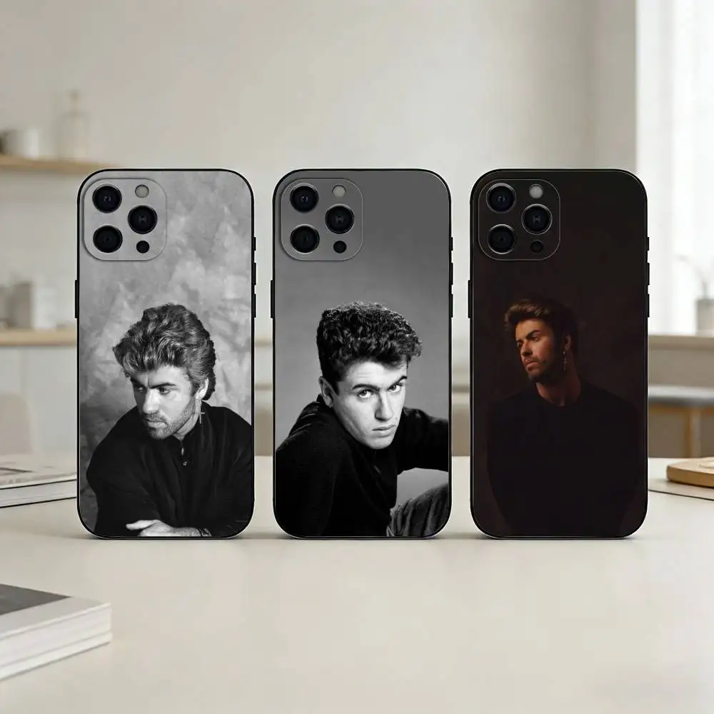 

George Michael Phone Case For iPhone 17,16,15,14,13,12,11 Plus,Pro,Max,Mini Silicone black Soft Cover