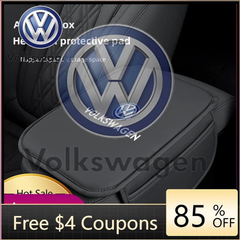 

Car Sticker 2026 Hot Styling Mouldings For VOLKSWAGEN VW Car Armrest Mat Center Console Leather Protection Cushion For Volkswage