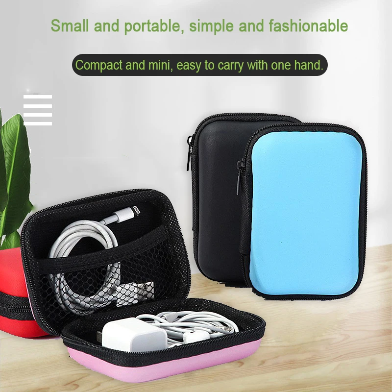 1Pc Hard Shell Zipper Carry Case 5 Colors Portable Card Game Storage Box Mini Earphone Protective Travel Organizer Bag