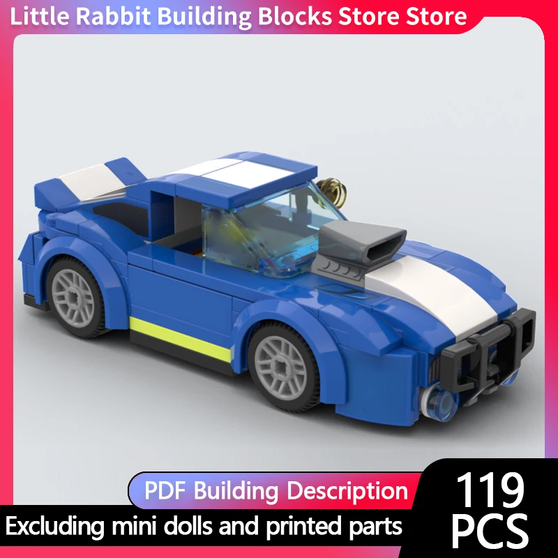 City Car Model MOC Building Bricks MUSTANG Police Car Modular Technology Children Holiday Gifts Assemble Toys Suit
