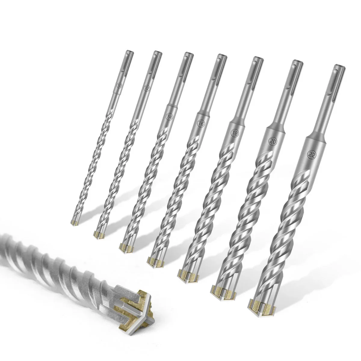1 PC 8-25mm Diameter Cross Bit,Alloy Electric Hammer Drill Concrete Through Wall Hole Impact Drill Bit,For Electric Drill Bits