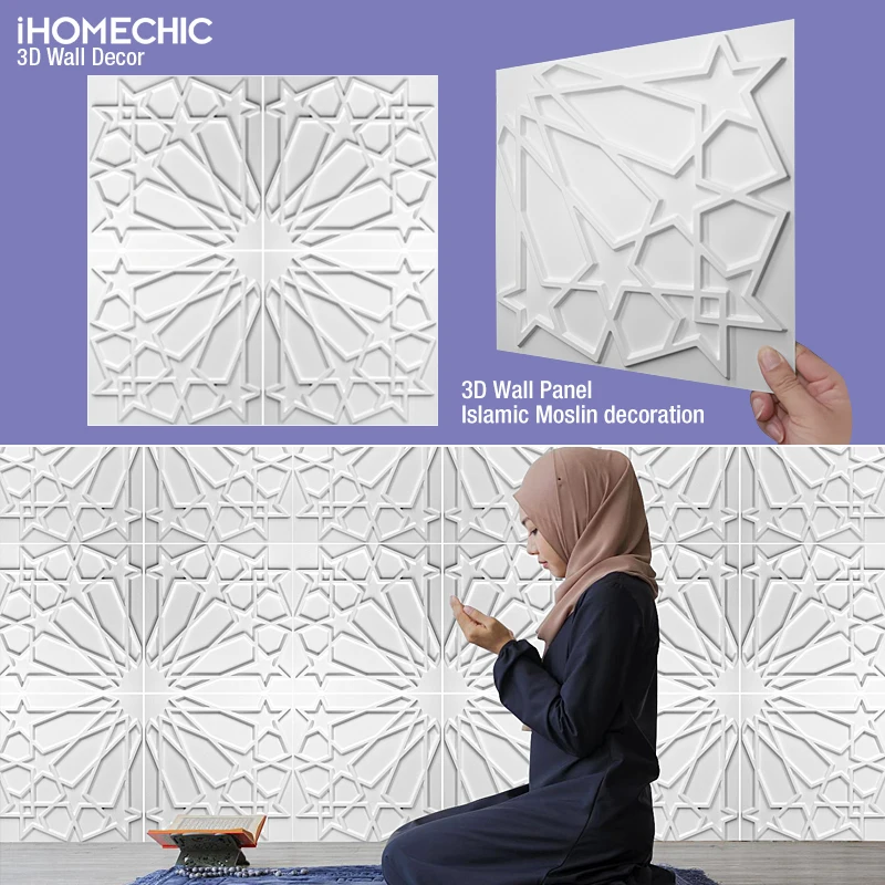 Panel de pared 3D geométrico para renovación de casa, pegatina de pared 3D no autoadhesiva, azulejo de arte, papel tapiz 3d para techo de habitación y baño, 30cm