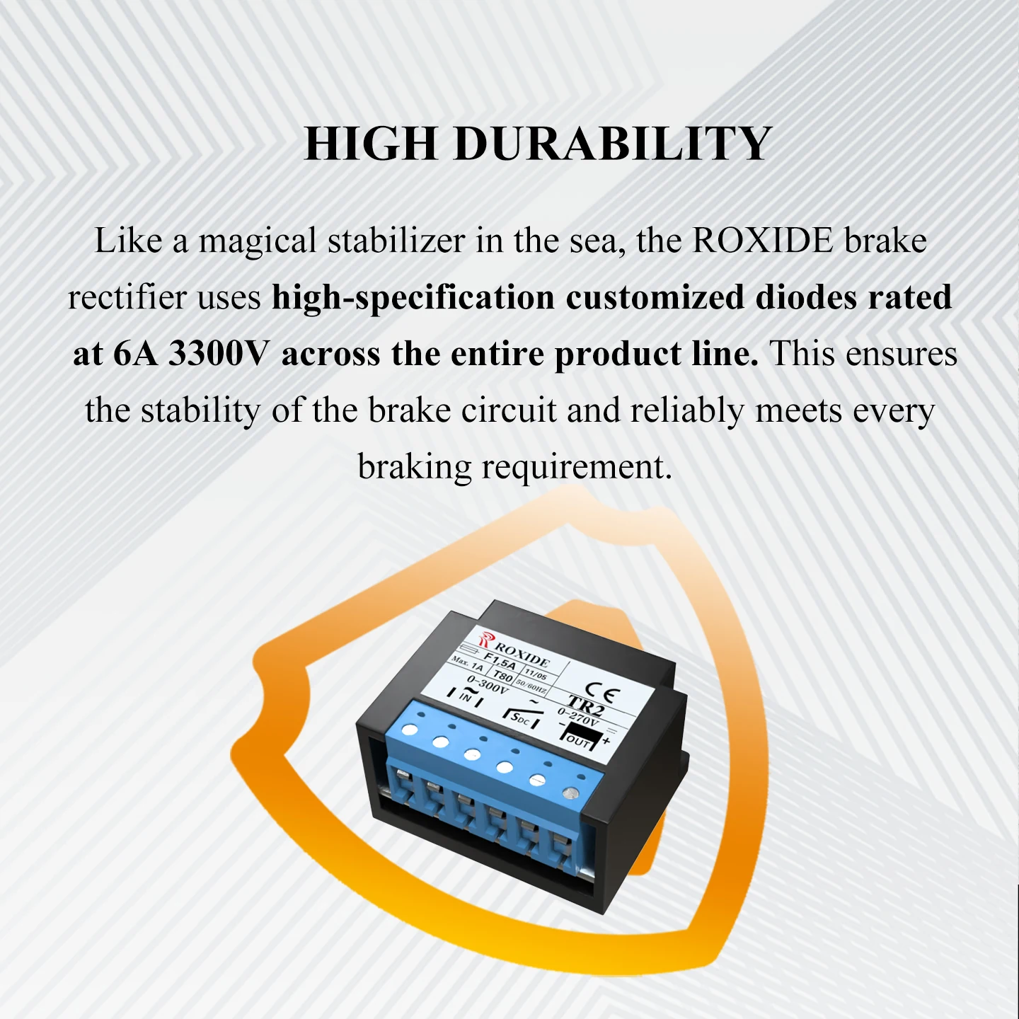 TR2 F1.5A 0-300VAC to 0-207VDC Motor Brake Rectifier Power Supply Module