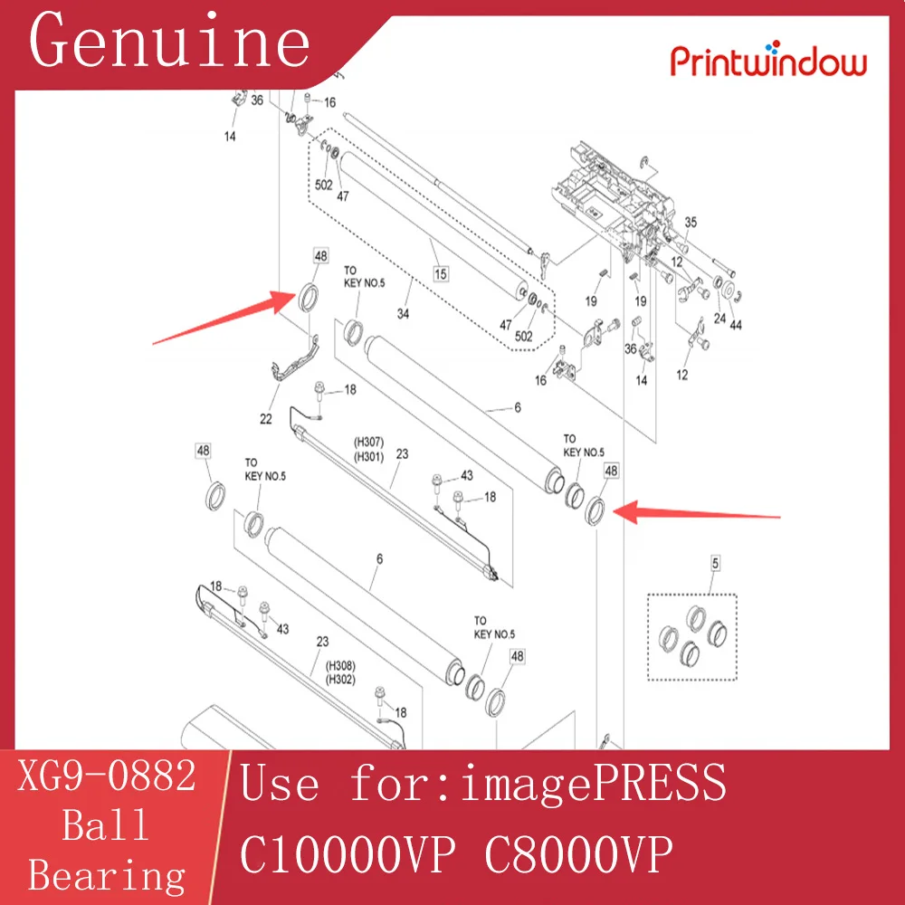 

1PC Genuine XG9-0882 Ball Bearing for Canon imagePRESS C10000VP C8000VP XG9-0882-000 XG9-0882-010 BEARING BALL 2TS4-SC05C93ZZC