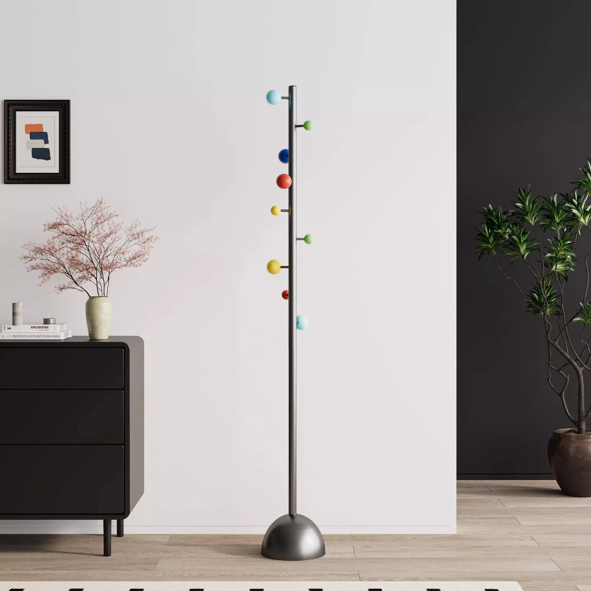 Household upright clothes rack, floor-standing bedroom, simple small apartment coat rack, corner of living room, entryway