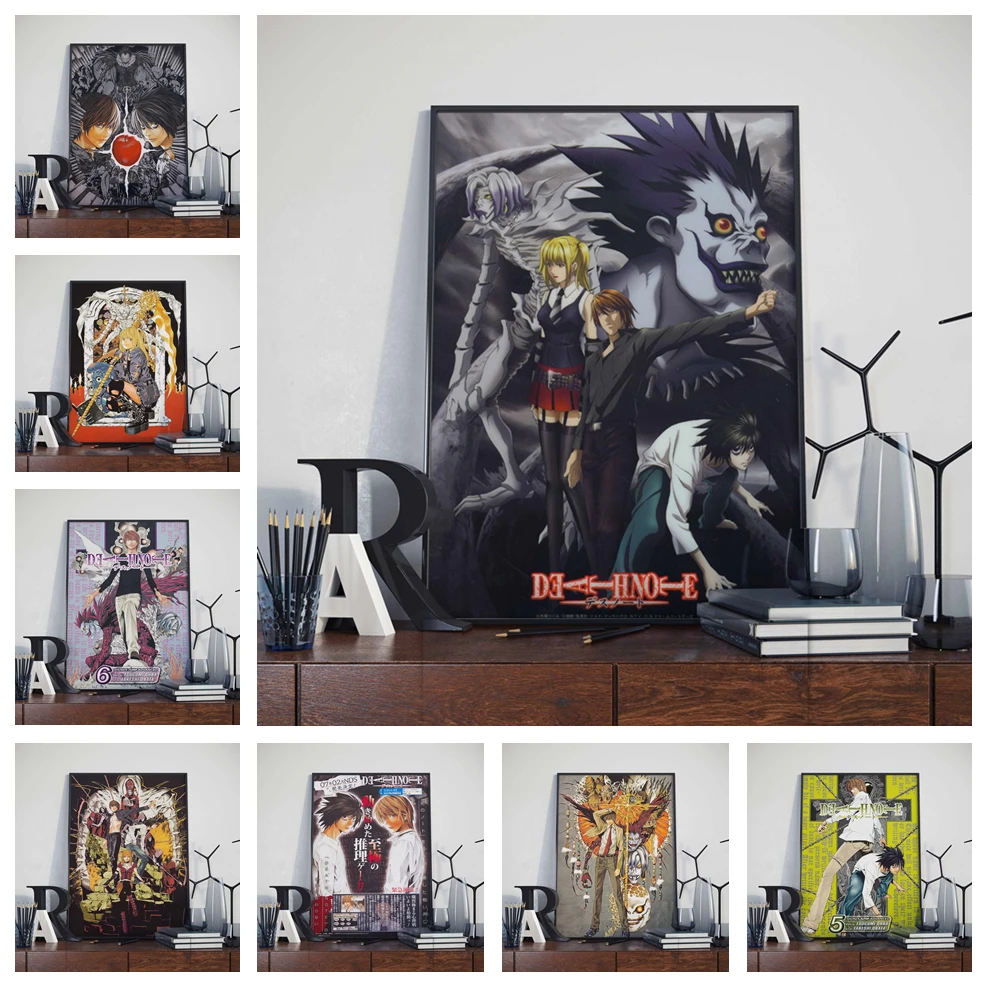 DIY Painting By Numbers Japanese Anime  DEATH NOTE Oil Painting Handmade Wall Art Bedroom Kids Room Home Decor