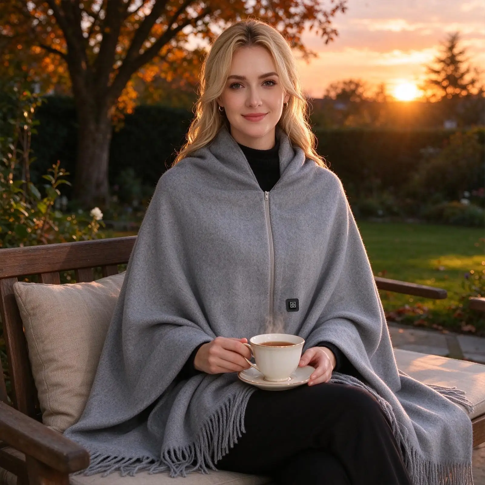 Heating Shawl 3-Level Portable Washable Soft Warm Heating Scarf Women Wearable Heated Blanket Throw For Couch Sofa Bed Home Dorm