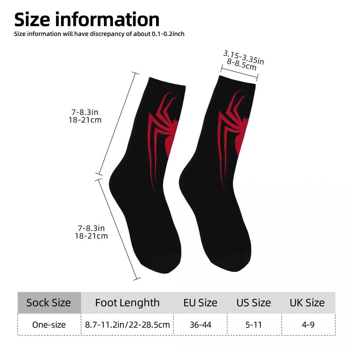 Spider-Man Red Spider Sock New Men\'s Socks Casual Polyester Vintage Comic Icon Skateboard Women Spring Autumn Winter