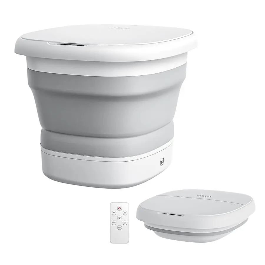 

Foot Spa Massage with Water and Electricity Separation System,Foot Bath with Three Level Temperature Control,Bubble,Remote,Red L