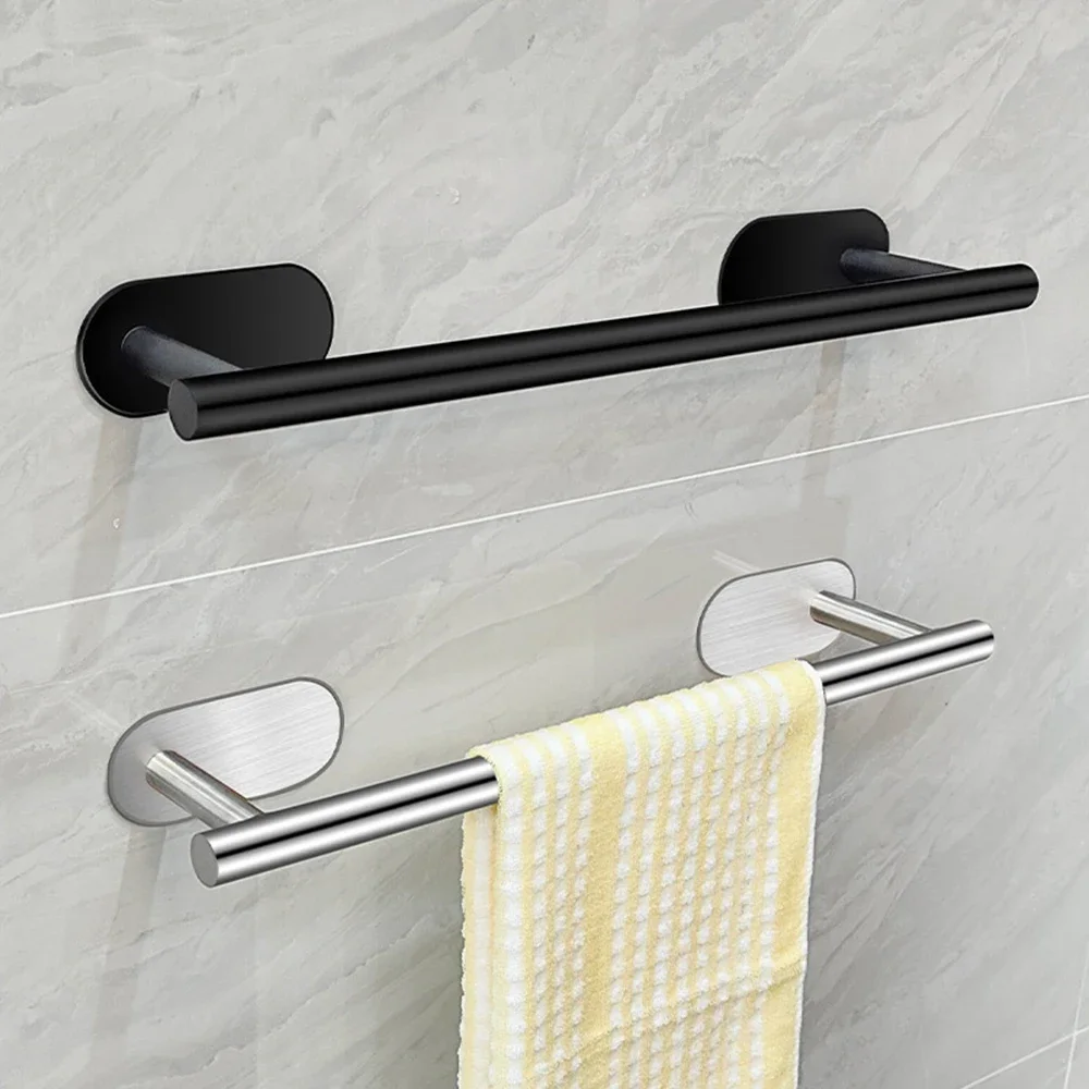 4Pcs/Set Towel Holder Toilet Paper Holder Bathroom Accessories Adhesive Hooks Wall Coat Hanger Kitchen Storages Napkin Dispenser