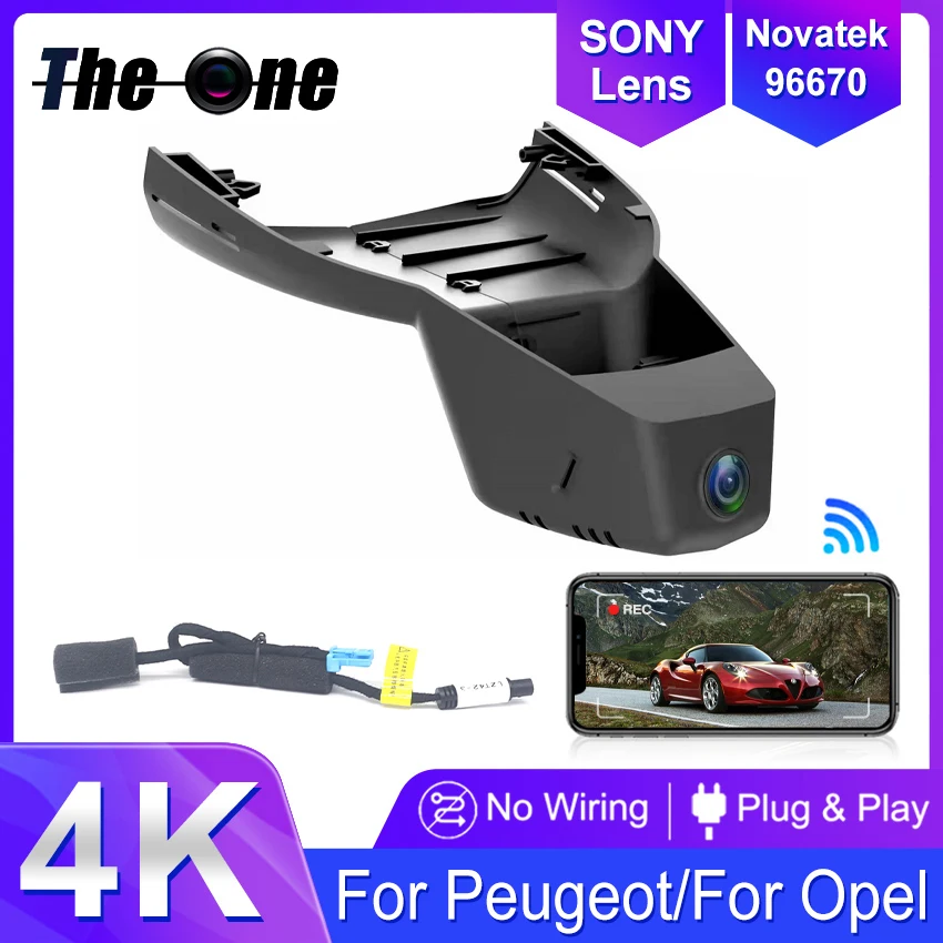 

New! 4K Car Camera for Peugeot 408 408GT PHEV Dash Cam, For Opel Astra L Astra-e 2024 2025, OEM Style Dashcam WiFi Connect