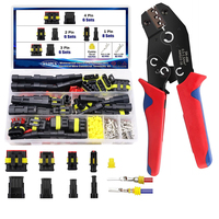 352PCS Waterproof Connectors Car Electrical Wire Connector Plug Kit 1/2/3/4 Pin Connectors Male & Female with Crimping Tool set