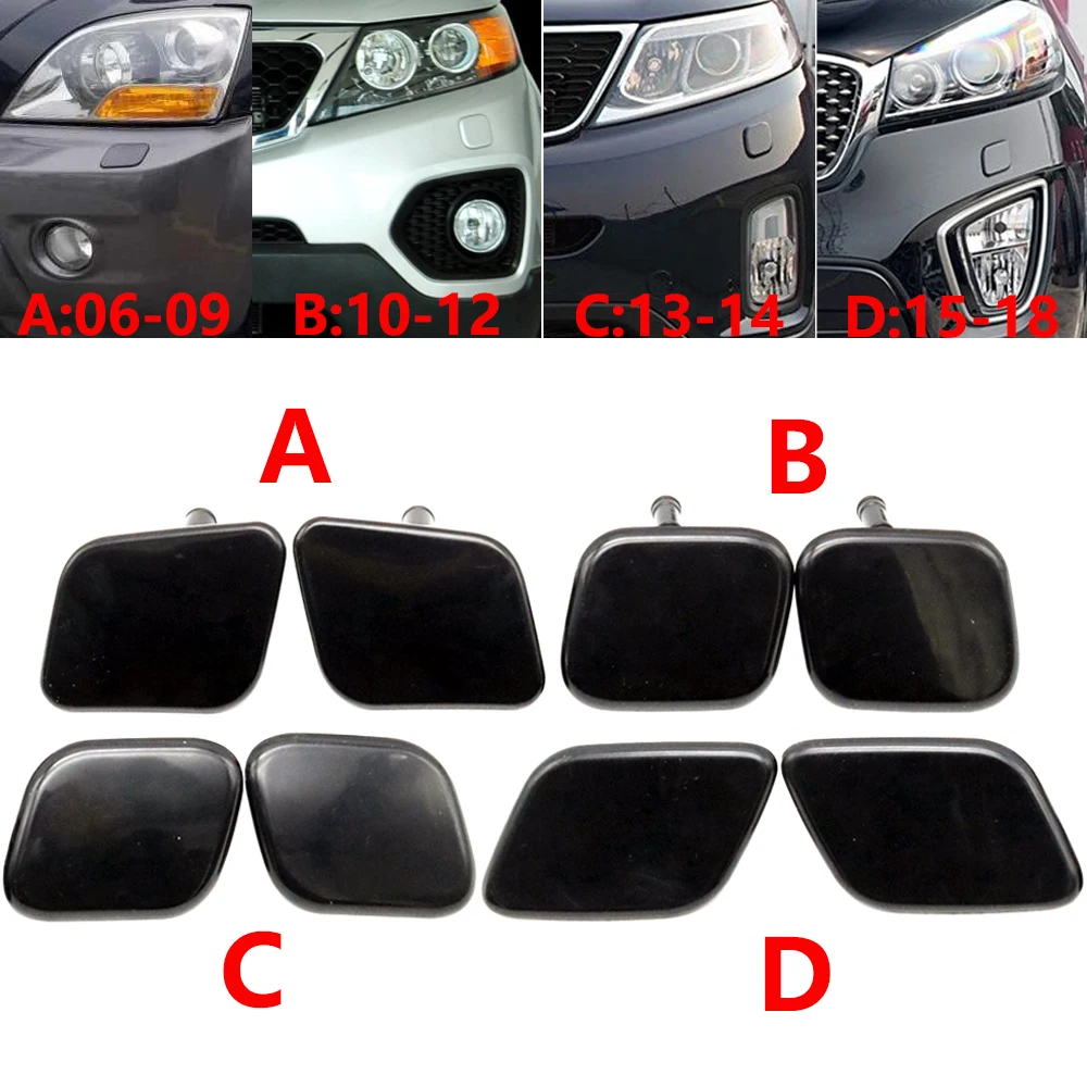 

Front Bumper Headlamp Headlight Washer Water Spray Pump Nozzle Actuator Jet Cover Cleaning Cap For KIA Sorento 2006-2018