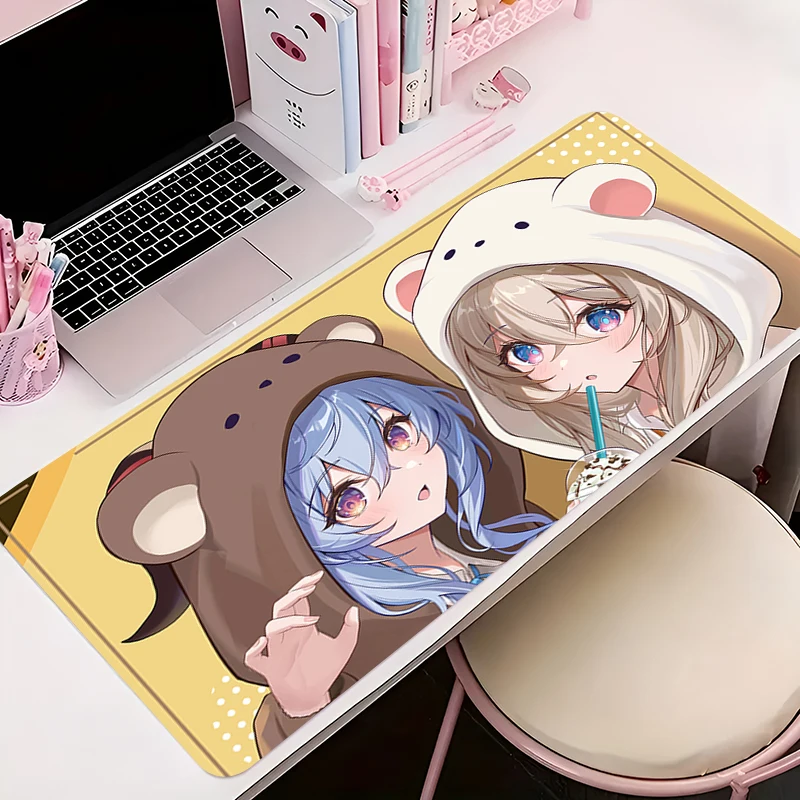 Honkai-Tapis de souris antidérapant Star Rail Firefly, fille d'anime mignon, polymères de bureau PC, ordinateur portable, sous-clavier arc-en-ciel, tapis de bureau, 900x400