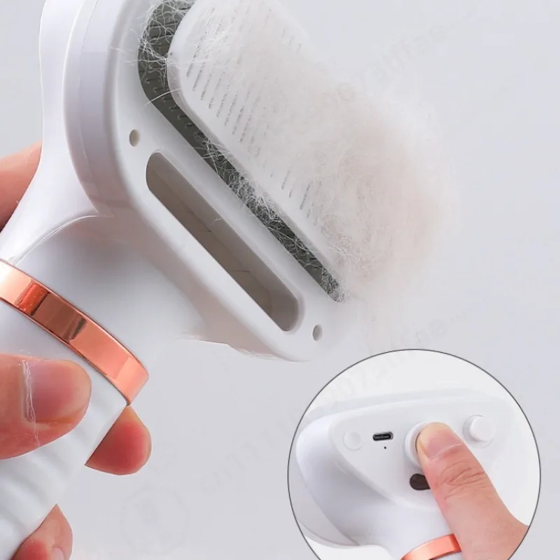 Silent 2-in-1 Pet Hair Dryer & Grooming Comb Dog Bath Blow Dry Brush for Bichon Small Dogs Cats Fur Removal Tool