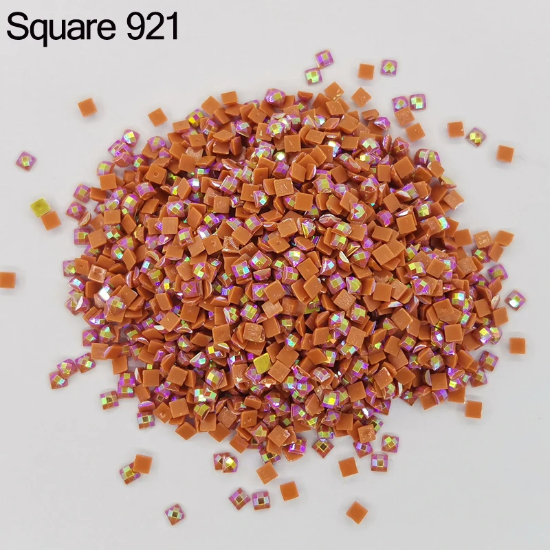 New AB Square 5D Diy Diamond Painting Stone Resin Electroplating Mosaic Make Diamond Painting-Square Stone Needlework 743-921-3