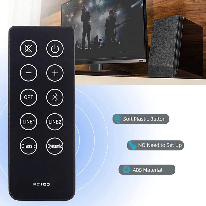 Replace RC10D RC100 Remote Control For Edifier R2000DB Soundbar Powered Bluetooth Bookshelf Speakers