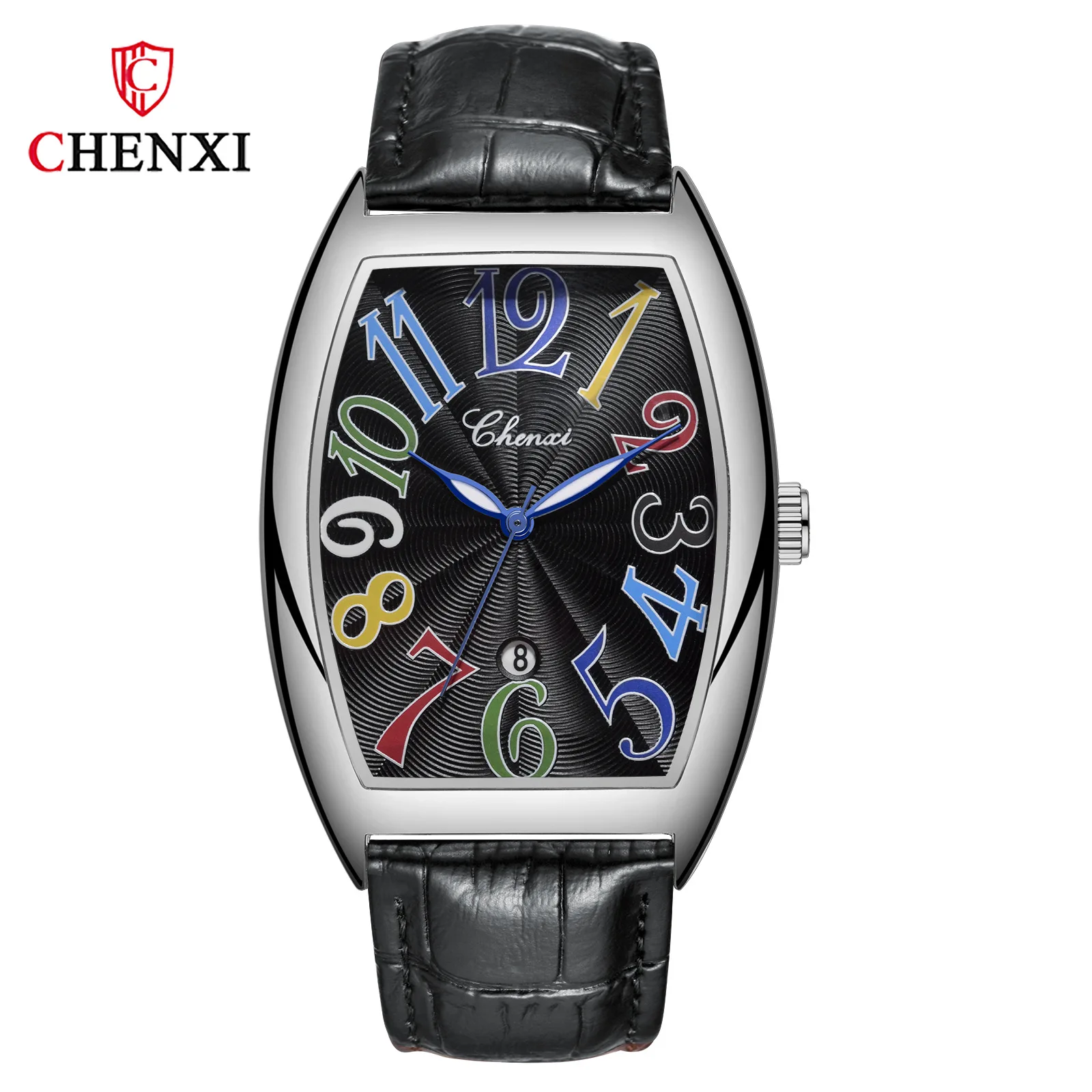 CHENXI Men's Luminous Leather Strap Quartz Watch, Gift Clock