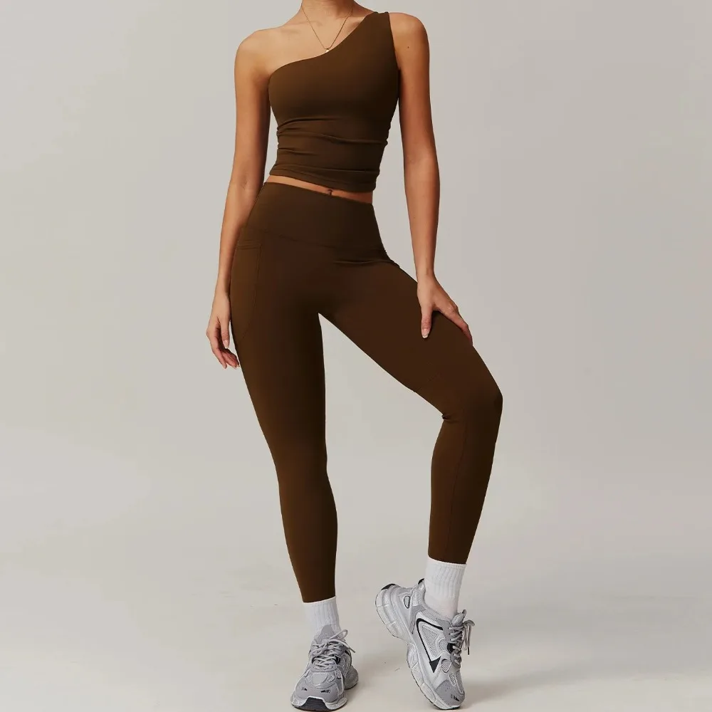 

2pcs Sport Yoga Set Soft And Breathable High Waist Fitness Gym Suit Sportwear Women Set Workout Clothes For Leggings Tracksuit