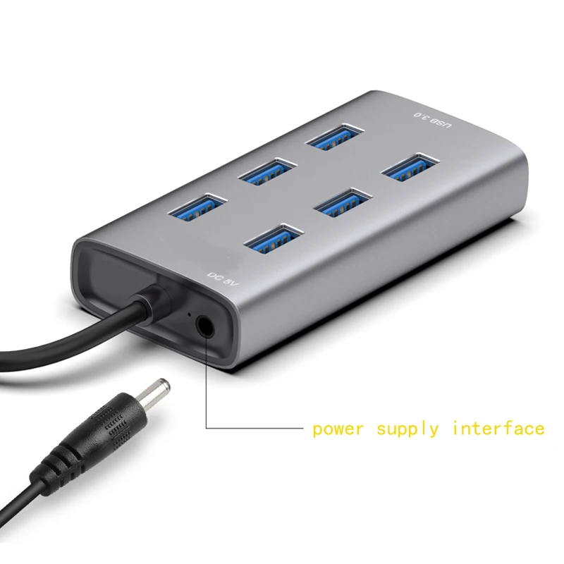 Computer Laptop Docking Station usb hub 7 In 1 Plug and Play Multi-function Docking Converter Splitter Adapter Extension Cable
