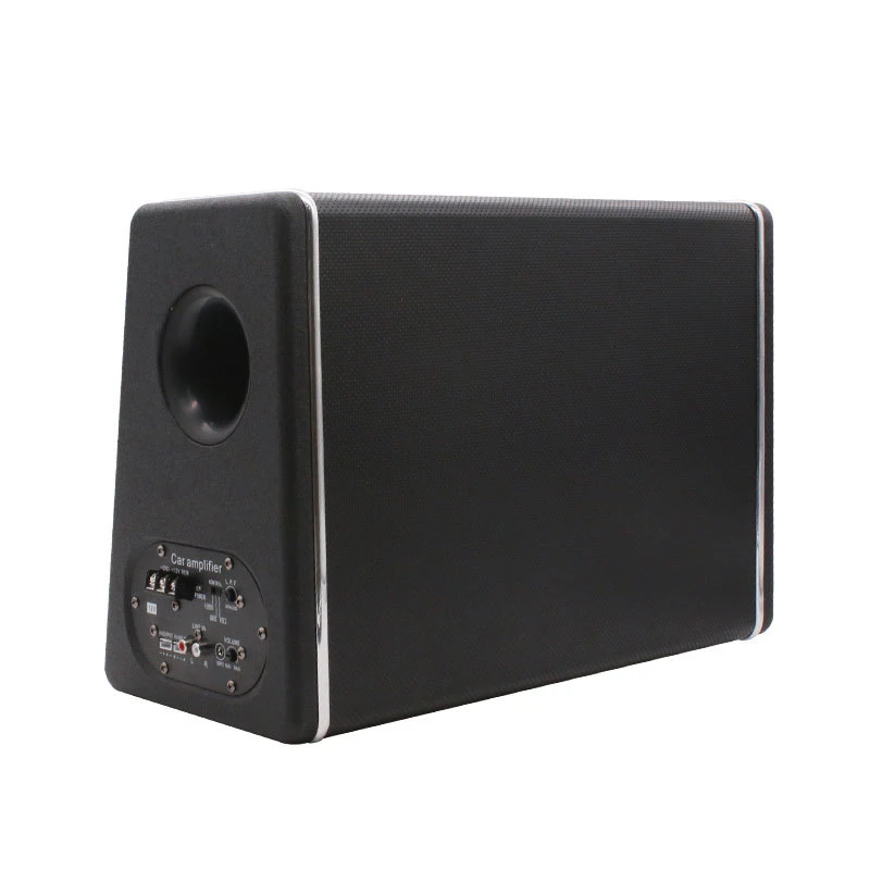 K-CT10 10Inch 600W Auto Subwoofer Hifi Slanke Onderzits Bas Aangedreven Auto Luidspreker Subwoofer Eindversterker Luidspreker Audioprocessor