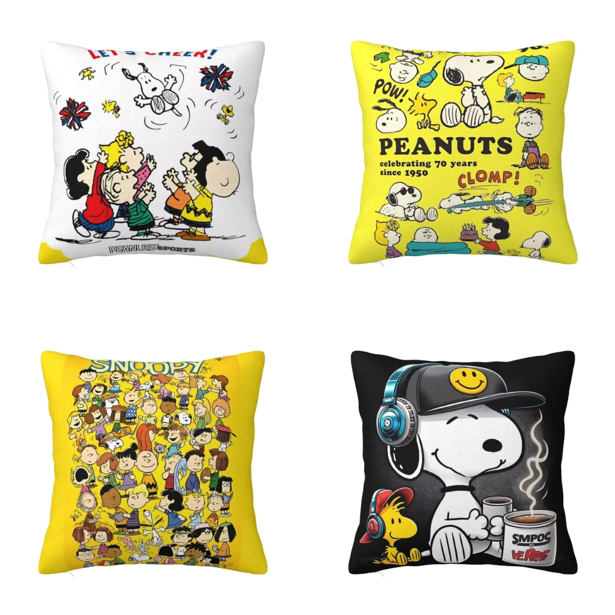 SNOOPY HD Cartoon  Pillow Case Fshion Pillow Cover Soft Graphic Cushion Cover Pillowcases For Office Car Home Decorative