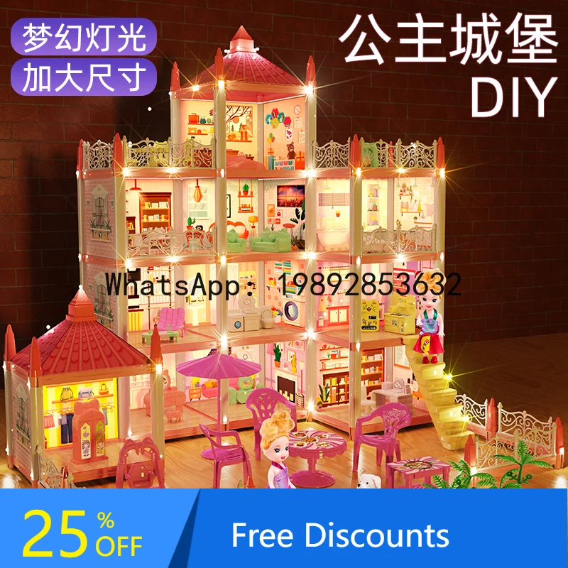 Gioco di finzione per bambini, casa delle bambole giocattolo per ragazze dai 3 ai 6 anni, regalo di compleanno