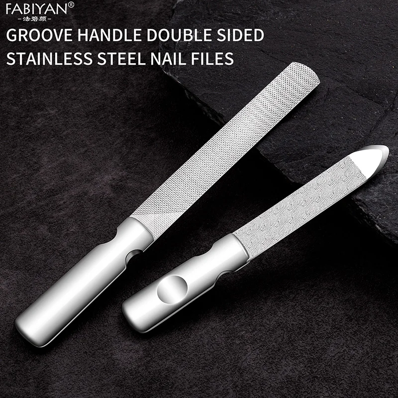 

Stainless Steel Nail File Finger Toe Nail Care Double Sided Sanding Tools Manicure
